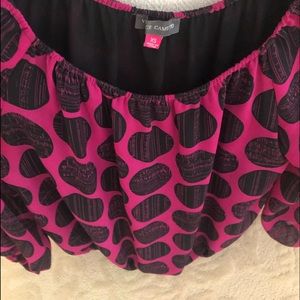 Pink & Black polka dot stylish top